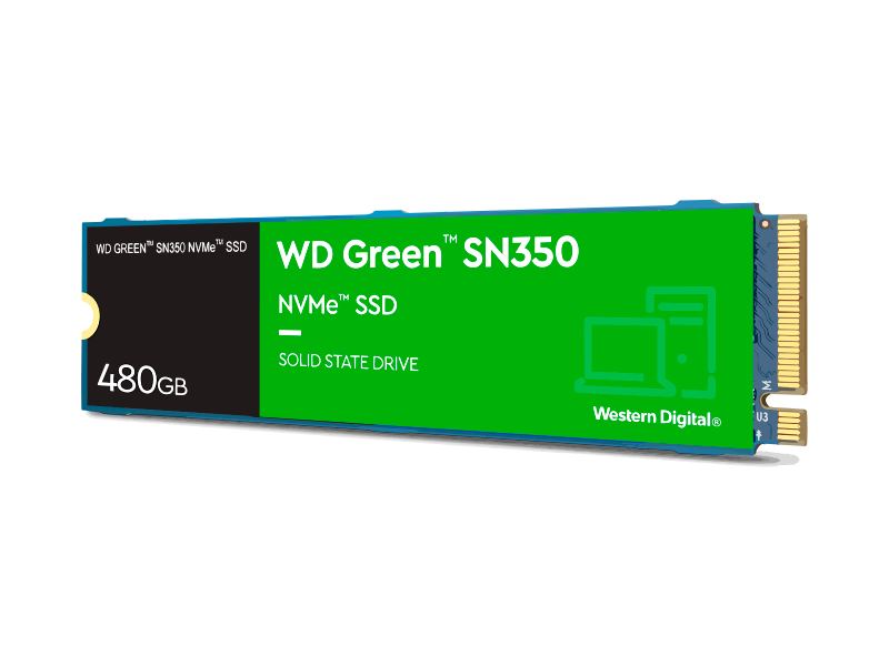 DISCO SOLIDO 480GB SN350 NVME M.2 2288 PCIE GEN3 GREEN WESTERN DIGITAL P.N: WDS480G2G0C